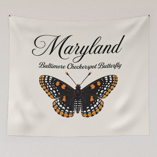 Item preview, Maryland Baltimore Checkerspot Butterfly – State Butterfly Art Print designed and sold by The-Drip-Studio.