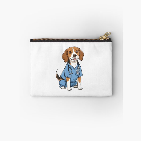 Item preview, Healthcare Hero Beagle Therapy Dog Medical Nurse Scrubs designed and sold by PictoVibe.