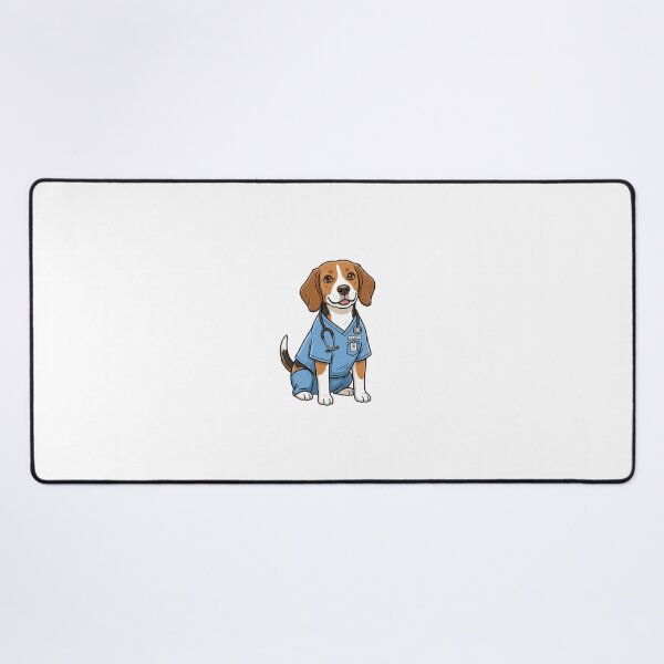 Item preview, Healthcare Hero Beagle Therapy Dog Medical Nurse Scrubs designed and sold by PictoVibe.