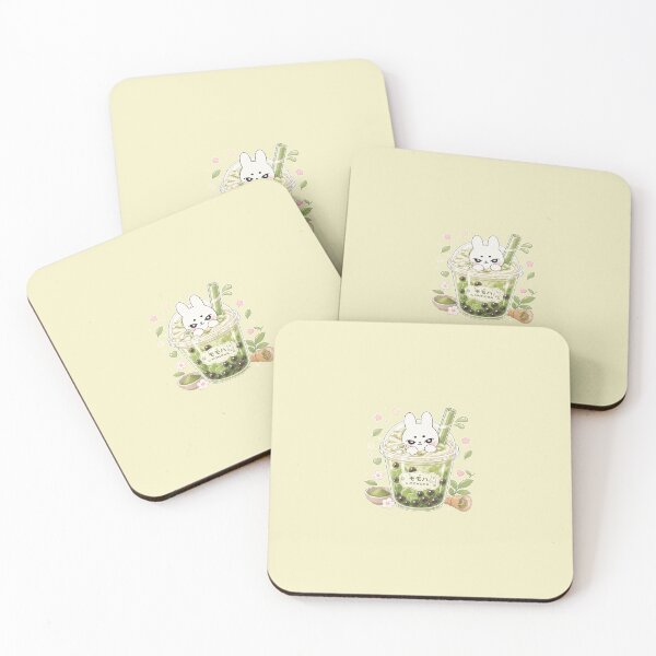 Item preview, Kawaii Matcha Bubble Tea Bunny_Green designed and sold by kokoriiland.