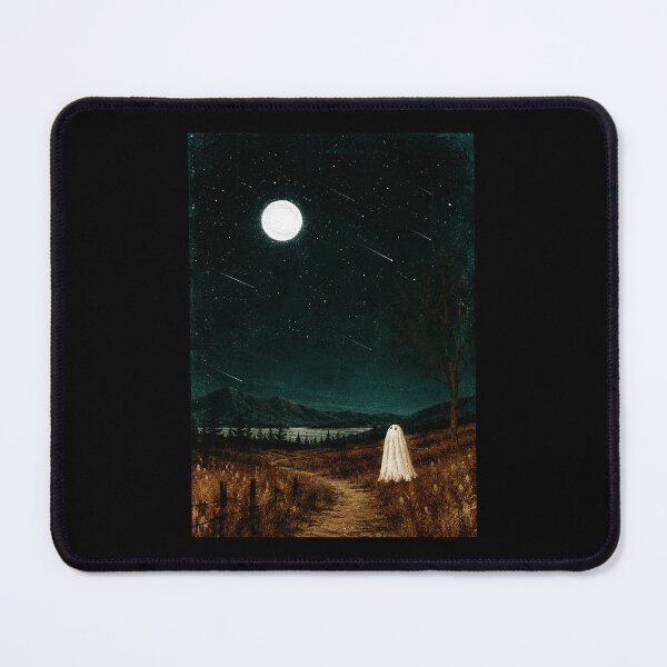 Item preview, Lonely Little Ghost Beneath a Full Moon in a Quiet Autumn Landscape designed and sold by ferminhays.