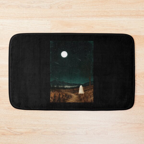 Item preview, Lonely Little Ghost Beneath a Full Moon in a Quiet Autumn Landscape designed and sold by ferminhays.