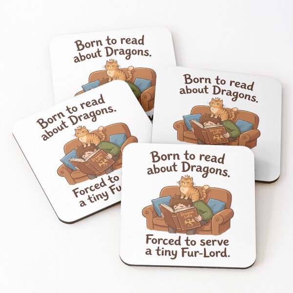 Item preview, Born To Read About Dragons Forced To Serve Fur Lord designed and sold by Kawaii-n-Spice.