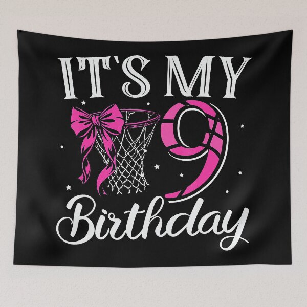 Item preview, It’s My 9th Birthday Basketball Bow and Pink Coquette Style designed and sold by allistermariam.