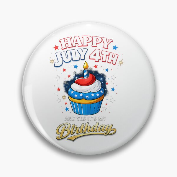 Item preview, Happy July 4th and Yes It's My Birthday Independence Day designed and sold by QuiteOrbit.