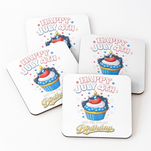 Item preview, Happy July 4th and Yes It's My Birthday Independence Day designed and sold by QuiteOrbit.