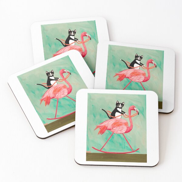 Item preview, Cat On A Rocking Flamingo designed and sold by keefejennifer.