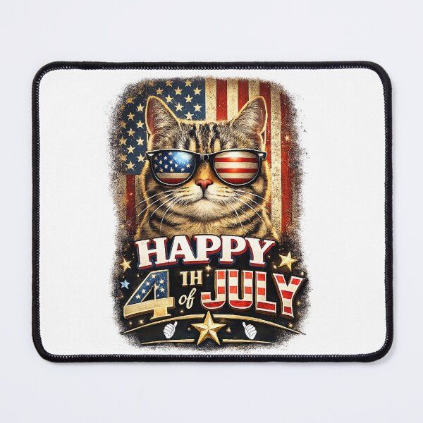 Item preview, Cat Lovers Patriotic america Flag 4th of July designed and sold by QuiteOrbit.