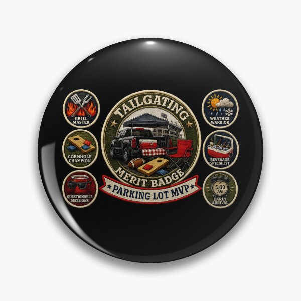 Item preview, Tailgating Merit Badge Parking Lot MVP designed and sold by Bored Imagination .