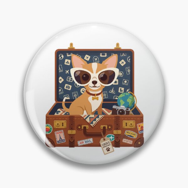 Item preview, Chihuahua Travel Society Jetsetter Retro Sunglasses Pet designed and sold by PictoVibe.
