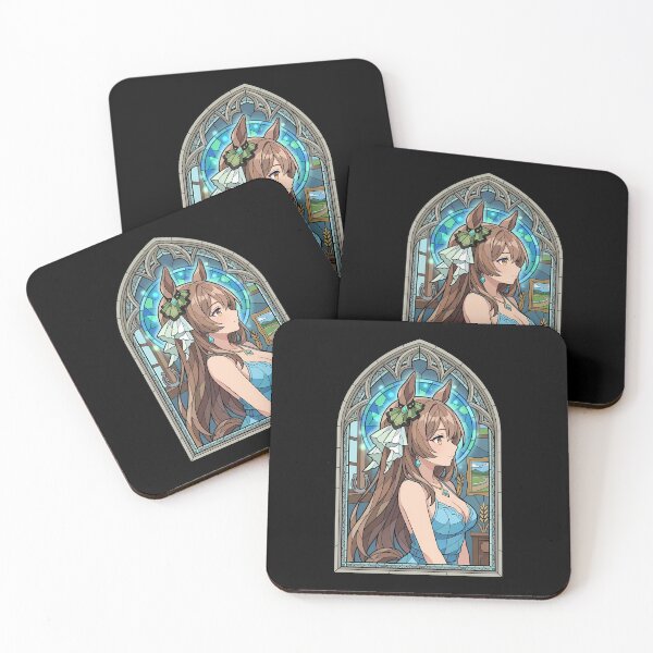 Item preview, Satono Diamond Uma Musume Blue Room Stained Glass Portrait designed and sold by mildaclairmo.