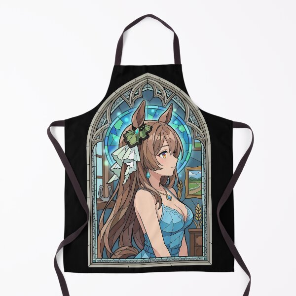 Item preview, Satono Diamond Uma Musume Blue Room Stained Glass Portrait designed and sold by mildaclairmo.