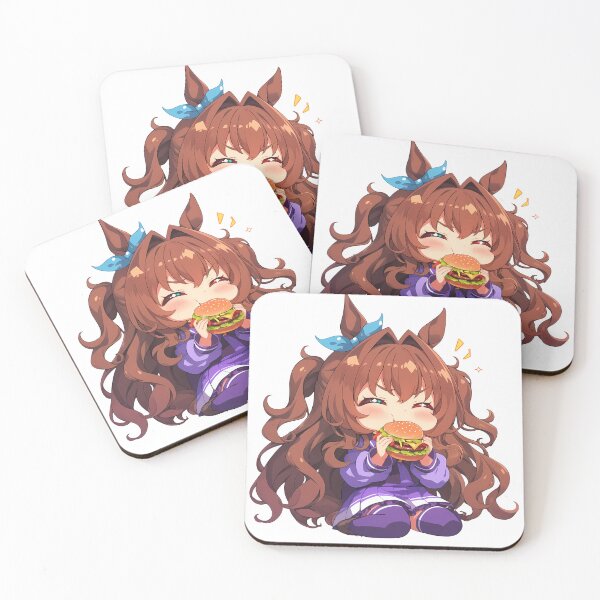 Item preview, Maruzensky Uma Musume Pretty Derby Chibi Kawaii Burger Anime Girl Soft Playful Glow designed and sold by earlobejerk.