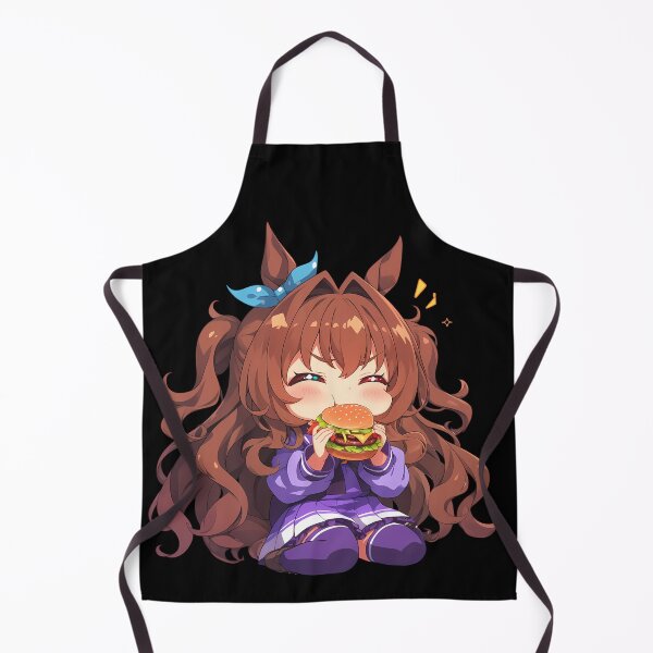 Item preview, Maruzensky Uma Musume Pretty Derby Chibi Kawaii Burger Anime Girl Soft Playful Glow designed and sold by earlobejerk.