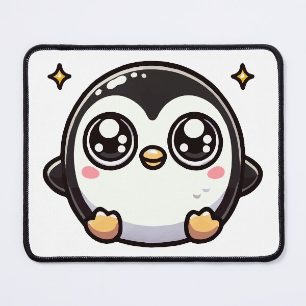 Item preview, Cute Kawaii Penguin Sparkling Eyes Chibi Animal Graphic designed and sold by Vanilla-Girl.