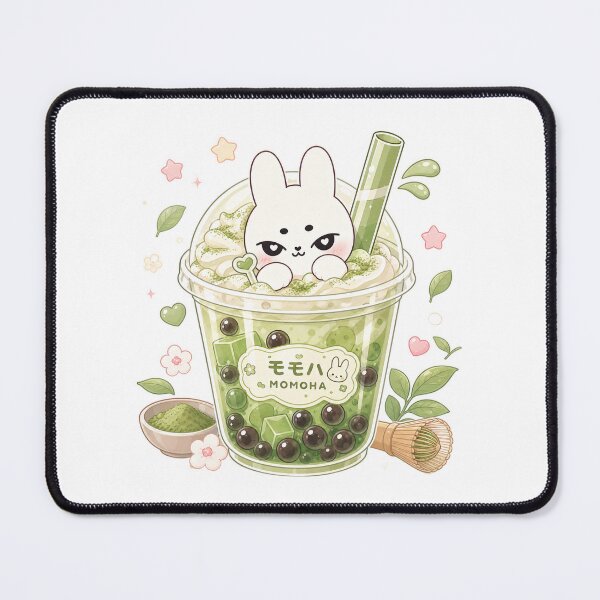 Item preview, Kawaii Matcha Bubble Tea Bunny designed and sold by kokoriiland.