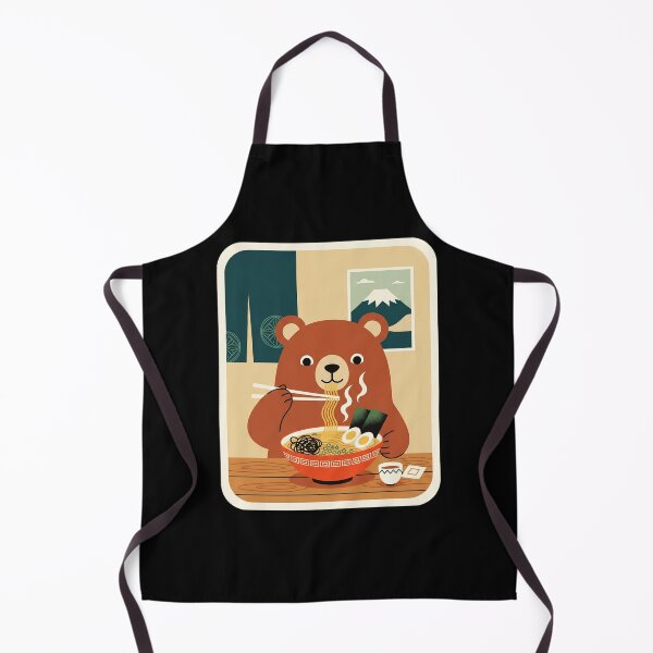 Item preview, Cute Bear Enjoying Ramen in a Cozy Japanese Room designed and sold by JordynLadukeg65.