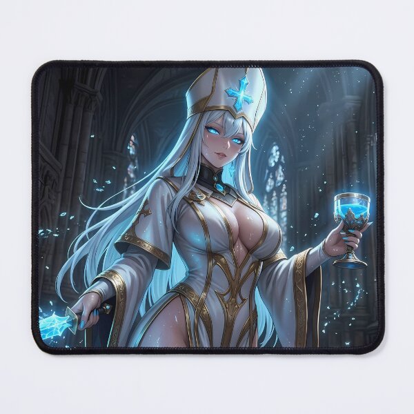 Item preview, White Priestess of the Blue Light designed and sold by GalleryBrisArt.