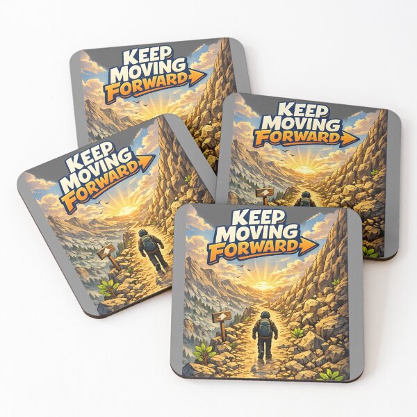 Item preview, Keep Moving Forward – Inspirational Mountain Journey Motivation Design designed and sold by NomadUSArt.