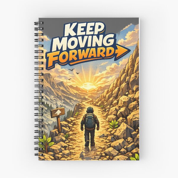 Item preview, Keep Moving Forward – Inspirational Mountain Journey Motivation Design designed and sold by NomadUSArt.
