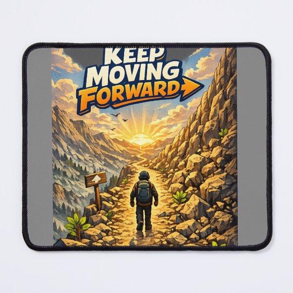 Item preview, Keep Moving Forward – Inspirational Mountain Journey Motivation Design designed and sold by NomadUSArt.