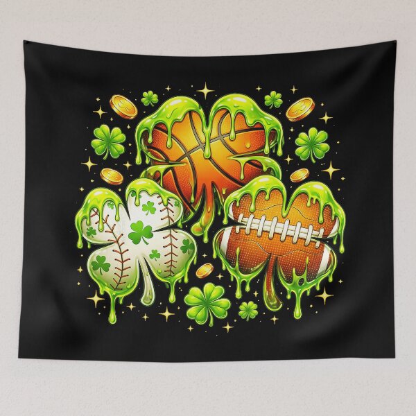 Item preview, Shamrock Sports Balls Drip St Patrick Day Retro designed and sold by allistermariam.