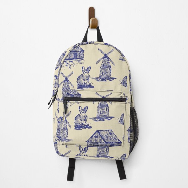 Item preview, Rustic Cottage Toile Pattern – Windmills, Rabbits & Butterflies designed and sold by Zymetryart.