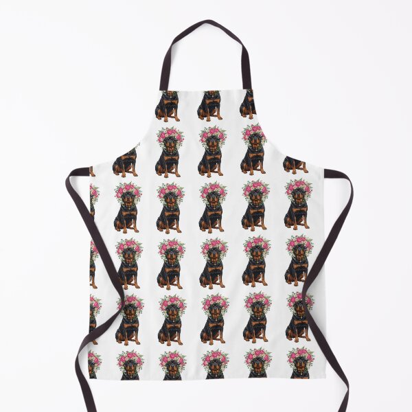 Item preview, Rottweiler Flower Power Crown Peony Botanical Dog designed and sold by PictoVibe.