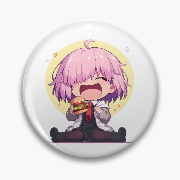 Item preview, Shielder Mash Kyrielight Fate Grand Order Chibi Kawaii Burger Pastel Anime Girl designed and sold by earlobejerk.