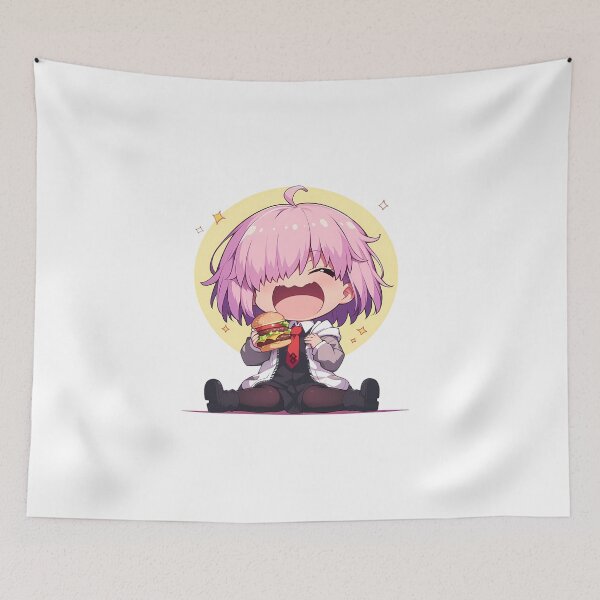 Item preview, Shielder Mash Kyrielight Fate Grand Order Chibi Kawaii Burger Pastel Anime Girl designed and sold by earlobejerk.