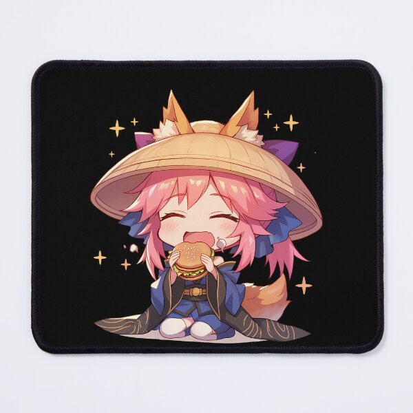 Item preview, No Caster Tamamo No Mae Fate Grand Order Chibi Kawaii Burger Fox Pastel Anime Girl designed and sold by earlobejerk.