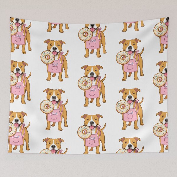 Item preview, Pitbull Donut Shop Pastry Bakery Cute Dog designed and sold by PictoVibe.
