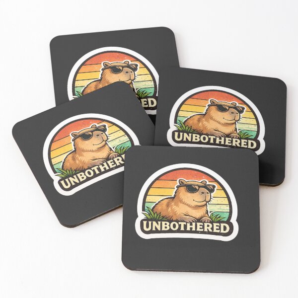 Item preview, Unbothered Capybara Sticker | Funny Chill Capybara Meme | Retro Sunset Animal Sticke designed and sold by HaveAGoodDay365.