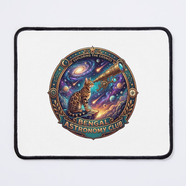 Item preview, Bengal Astronomy Club Cosmic Galaxy Telescope Cat designed and sold by PictoVibe.