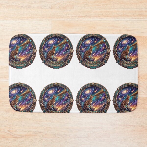 Item preview, Bengal Astronomy Club Cosmic Galaxy Telescope Cat designed and sold by PictoVibe.