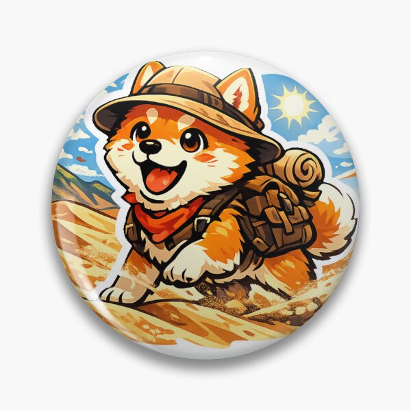 Item preview, Shiba Inu Desert Adventure Sticker – Japan Sand Dunes Explorer Kawaii Travel Anime Design designed and sold by kawaii animal store (in Japan).