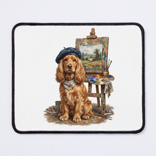 Item preview, Cocker Spaniel Atelier Artist Beret Fine Art Dog designed and sold by PictoVibe.