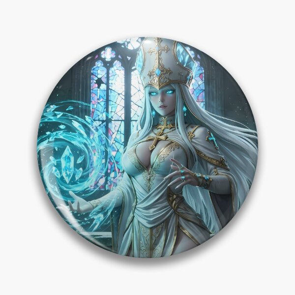 Item preview, White Priestess of the Blue Light designed and sold by GalleryBrisArt.