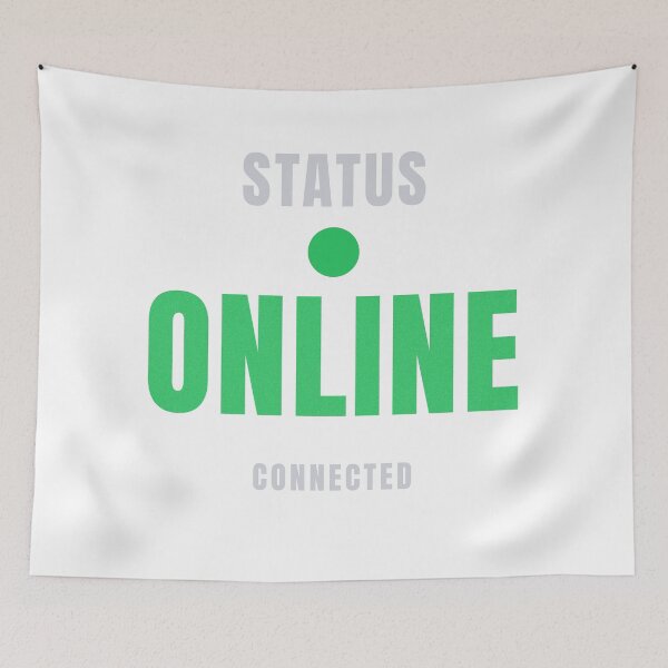 Item preview, Status Online | Premium Tech Typography Design designed and sold by HeartAndArtShop.
