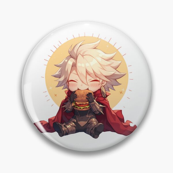 Item preview, Karna Red Lancer Fate Grand Order Chibi Burger Glow designed and sold by earlobejerk.