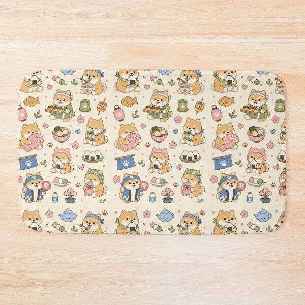 Item preview, Japanese Shiba Coffee Kawaii Pattern designed and sold by Soft Berry Studio.