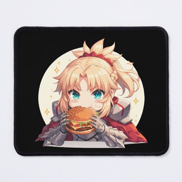 Item preview, Mordred Red Saber Fate Grand Order Chibi Burger Focus designed and sold by earlobejerk.