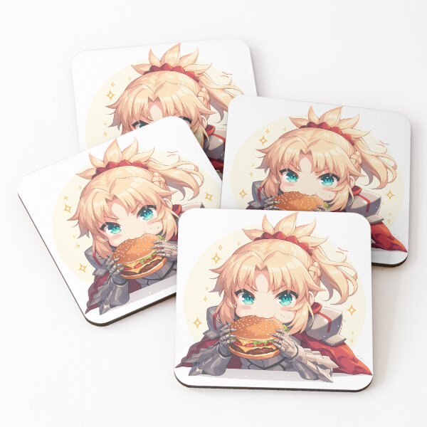 Item preview, Mordred Red Saber Fate Grand Order Chibi Burger Focus designed and sold by earlobejerk.