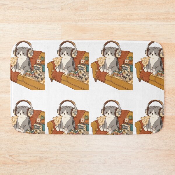 Item preview, Scottish Fold LoFi Cafe Cassette Tape Cat designed and sold by PictoVibe.