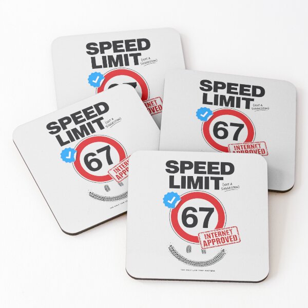 Item preview, Speed Limit 67 Funny Meme Graphic designed and sold by IvoryArtDesign.
