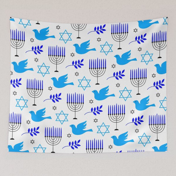 Item preview, Hanukkah Menorahs, Peace Doves, Star Of David Pattern designed and sold by DEC02.