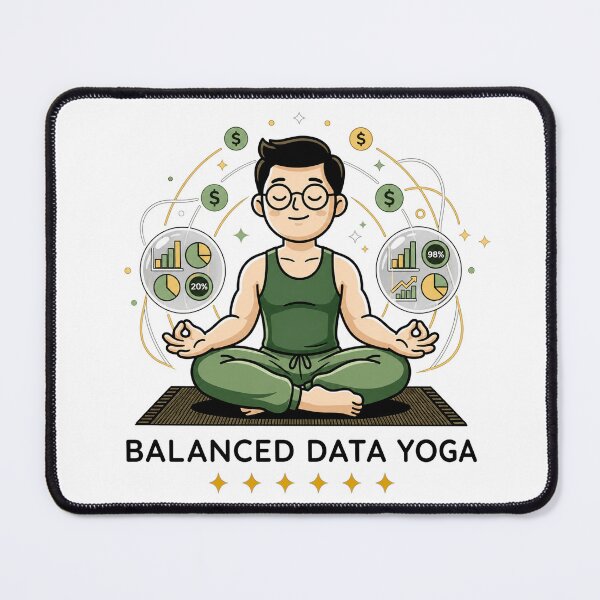 Item preview, Balanced Data Yoga Funny Accountant Excel Data Analyst. designed and sold by spreadsheetcafe.
