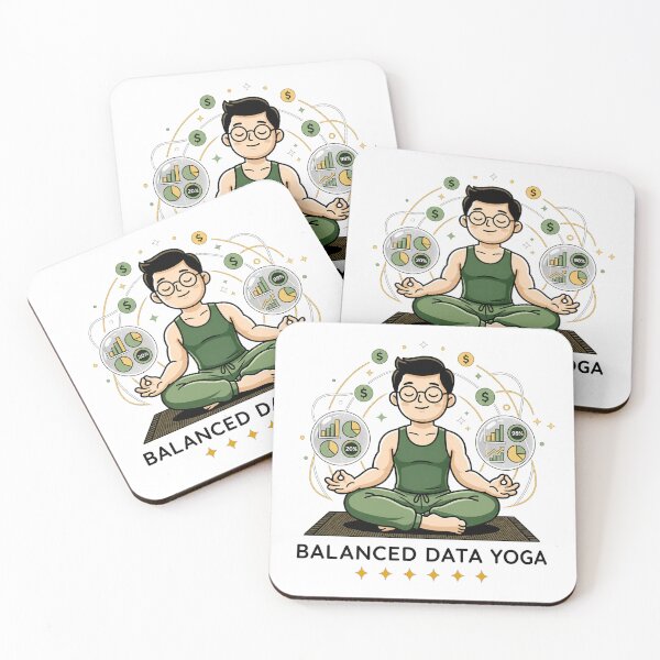 Item preview, Balanced Data Yoga Funny Accountant Excel Data Analyst. designed and sold by spreadsheetcafe.