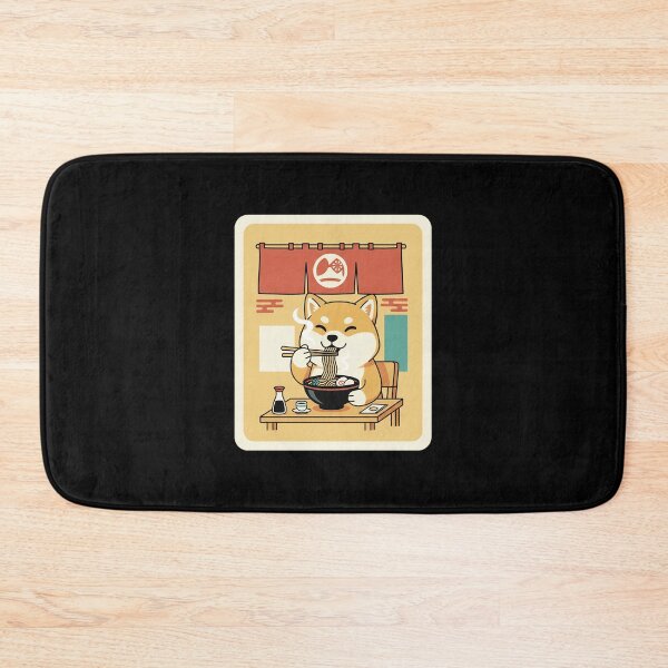 Item preview, Happy Shiba Inu Enjoying Ramen in a Cozy Noodle Shop designed and sold by JordynLadukeg65.