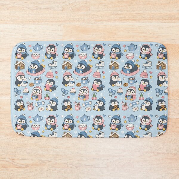 Item preview, Winter Penguin Comfort Kawaii Pattern designed and sold by Soft Berry Studio.